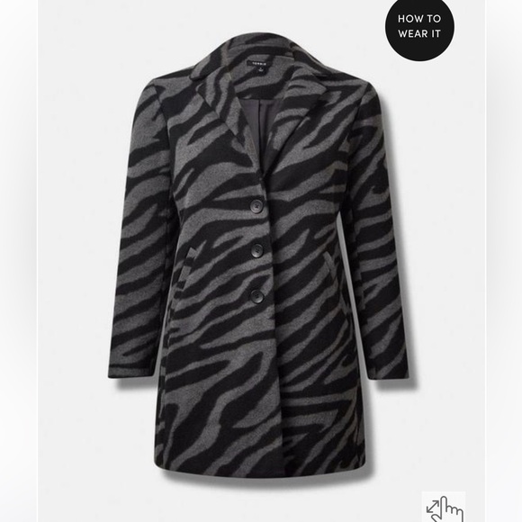 torrid Jackets & Blazers - Torrid wool jacquard blazer style coat. 1X